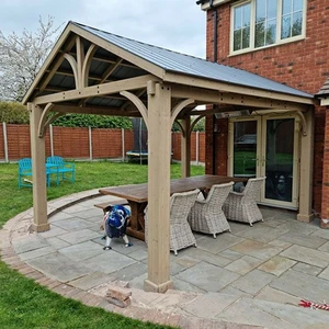 CEDAR wooden Gazebo  4.2 x 3.6 - image 1
