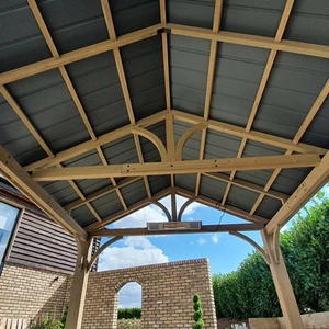CEDAR wooden Gazebo  4.2 x 3.6 - image 7