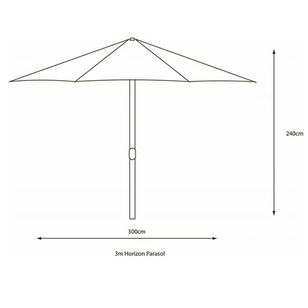 Horizon 3mt Parasol Cream - image 2