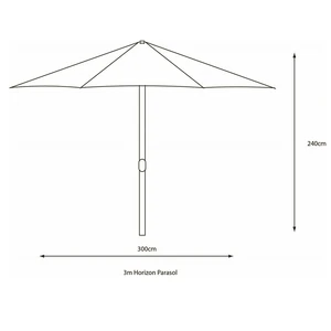 Horizon 3mt Parasol Cream - image 2
