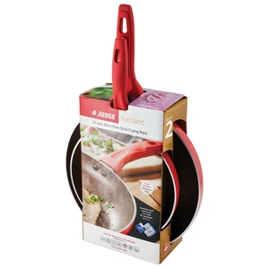 Judge Rad 2Pce Frying Pan Red - image 1