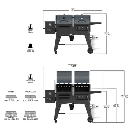 Navigator 1230 Wood Pellet and 3 Burner Gas Combo Grill - image 6