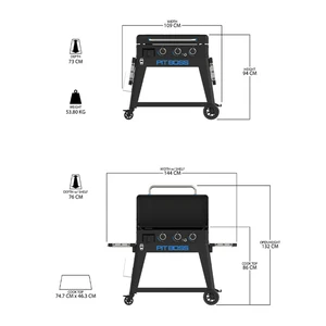 Ultimate Griddle  3 Burner with Cart - image 4