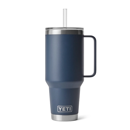 RAMBLER STRAW MUG 42OZ Navy - image 1