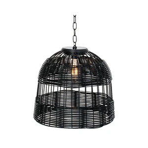 Solar Light wicker pendant 32.5cm - image 1