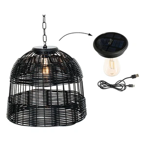 Solar Light wicker pendant 32.5cm - image 3